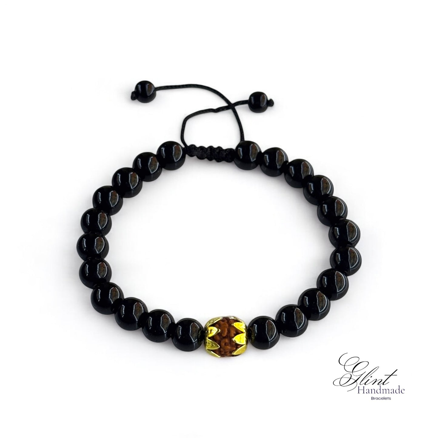 Rudraksha Black Beaded Bracelet Spiritual Energy & Protection Jewelry